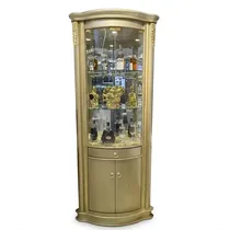 Vaisselier d’angle moderne finition dorée salon