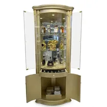 Meuble bar d’angle avec rangement bouteilles et verres