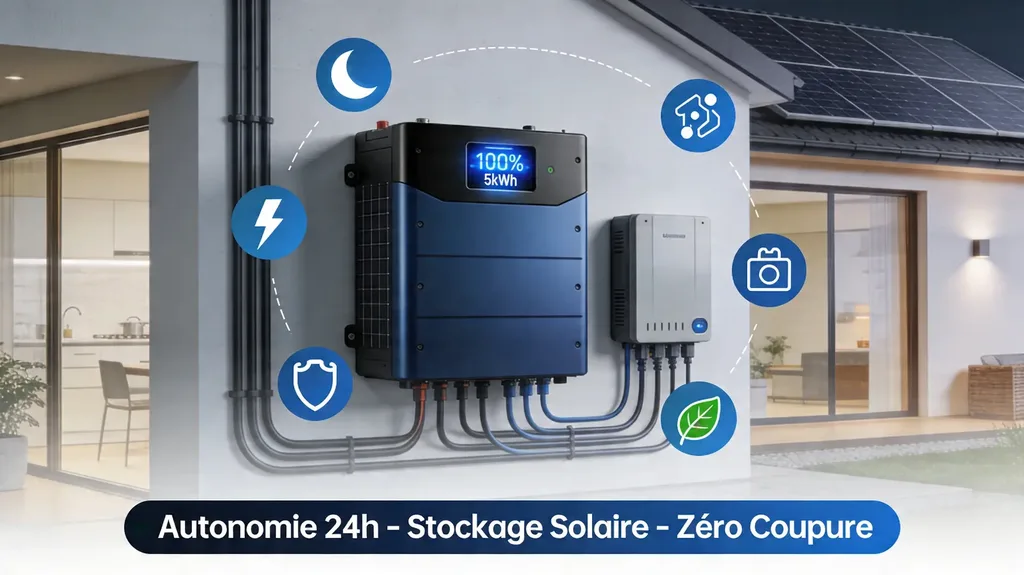 batterie pour kit solaire maison et autonomie domestique.