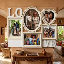 Cadre photo mural LOVE pour photos famille