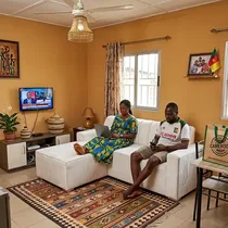 Canapé d’angle moderne blanc cassé 5 places avec méridienne