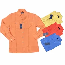 Chemise Tacamoda jaune style utilitaire manches longues