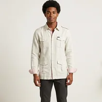 Chemise safari avec épaulettes et poches multiples