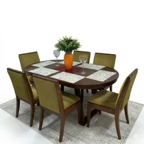 Salle à manger conviviale 6 personnes Cameroun