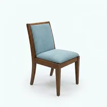 Chaises confortables tissu bleu design moderne