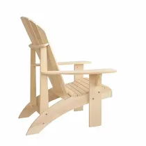 Fauteuil terrasse en bois avec accoudoirs larges