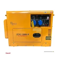 Groupe électrogène diesel silencieux ROCH RDG-5000-S vue de face
