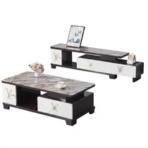 Ensemble salon luxe meuble TV et table basse assortis