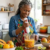 Mixeur plongeant sans fil Decakila KMJB037 en cuisine moderne