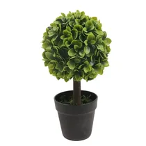 plante artificielle réaliste de buis en pot pour bureau