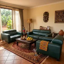 Salon en cuir moderne 6 places design épuré