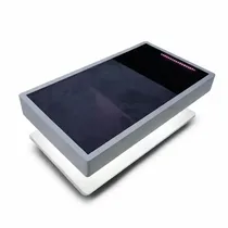Table basse bois massif avec effet flottant contemporain