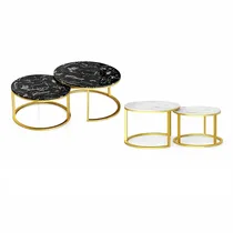 Tables basses emboîtables design chic intérieur contemporain