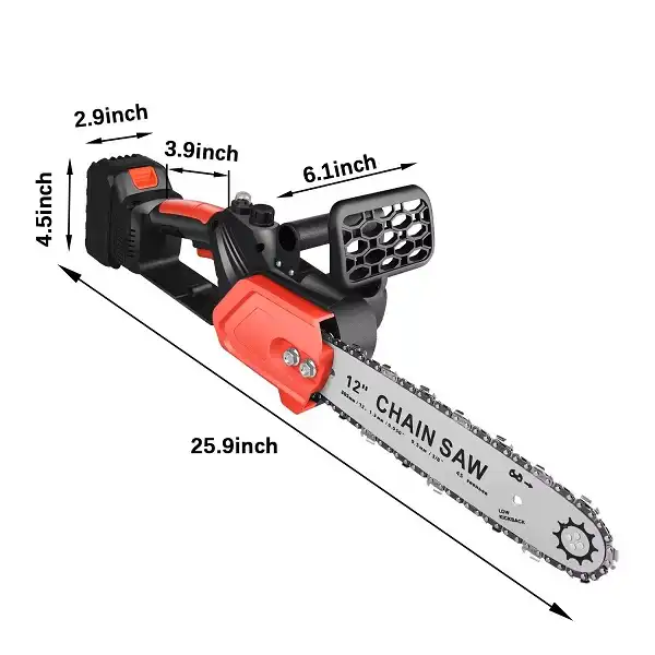 Détail chaîne tronçonneuse 12 pouces haute performance