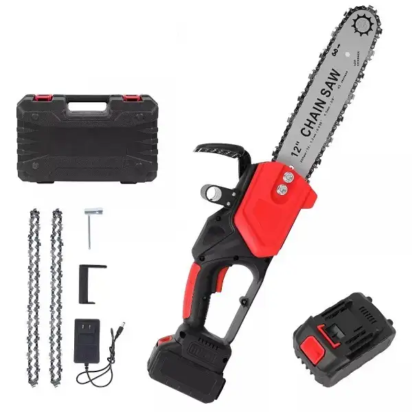 Tronçonneuse sans fil avec batterie et accessoires inclus