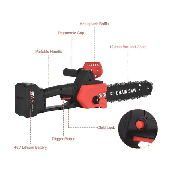 Tronçonneuse portable sans fil outil jardinage Cameroun