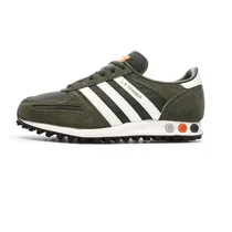 Baskets Adidas LA Trainer OG kaki avec bandes blanches vue latérale