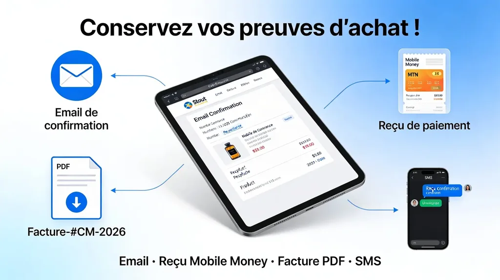 Conserver la preuve d'achat pour un achat en ligne sécurisé au Cameroun