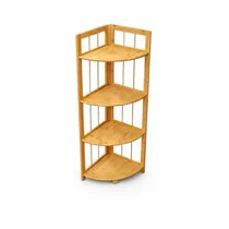 Étagère d’angle en bois 4 niveaux gain de place