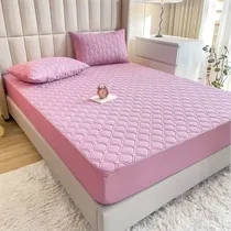 Protège matelas élastique ajustable rose