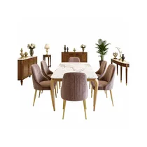 Ensemble table et chaises 6 places pour salle à manger familiale confortable et stylée