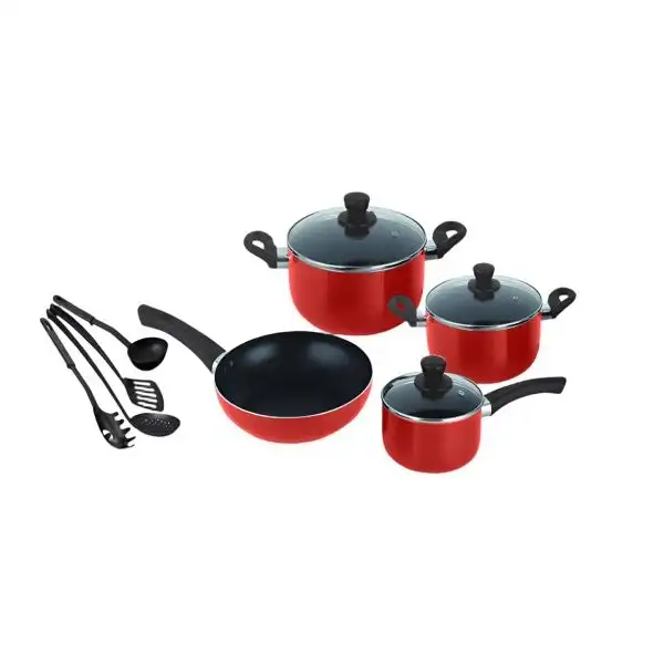 Batterie de cuisine Decakila avec spatules en nylon