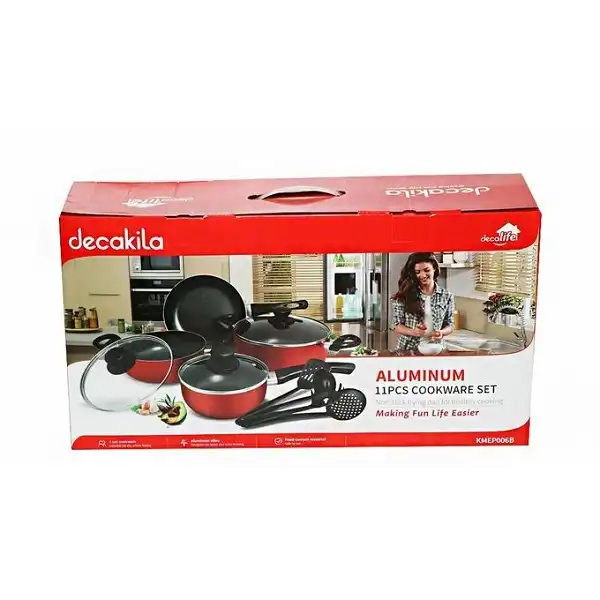 Ensemble cocottes et poêle Decakila en aluminium