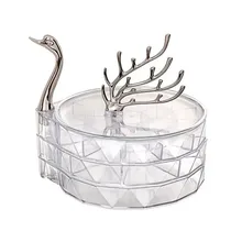 Rangement bijoux multicouche anti-poussière gris moderne