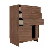 Commode de rangement C-1112 moderne avec 3 tiroirs et 2 portes