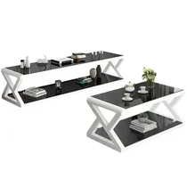 Meuble TV moderne finition laquée noire pour écran plat