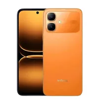 Infinix Smart 20 Orange Soleil vue avant et arrière