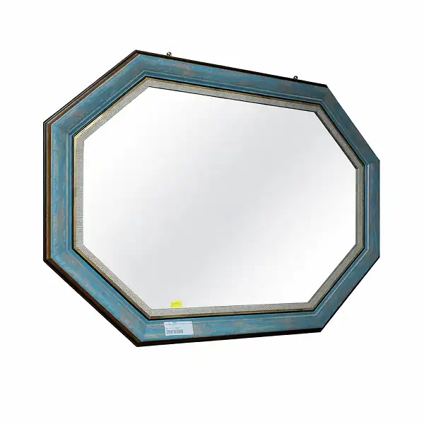 Miroir vintage octogonal pour salon moderne