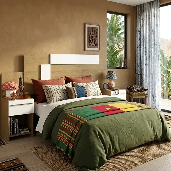 PACK tête de lit Louro avec 2 coffres et sommier VIP 150x200 cm