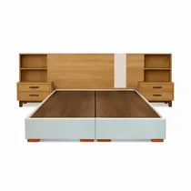 Parc tête de lit TL-1113 marron avec sommier VIP 160x200 cm