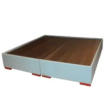 Sommier VIP 160x200 recouvert de cuir microfibre marron