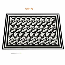 Tapis abstrait confortable pour salon contemporain