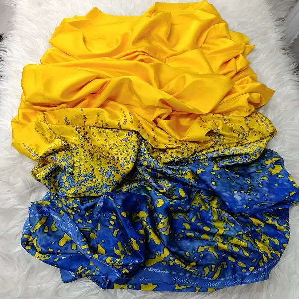 Tissu en Soie Italienne Multicolore Haute Couture 4M – Prix Cameroun