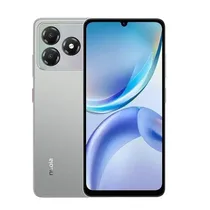 Smartphone ZTE Blade A36 64 Go vue avant et arrière argenté