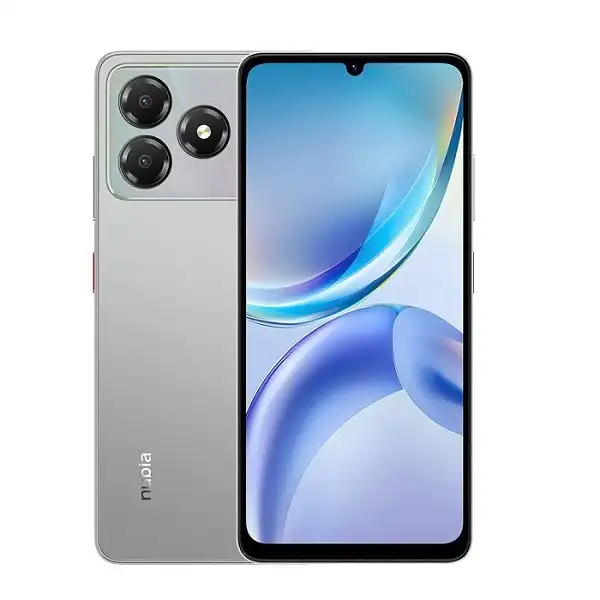 Smartphone ZTE Blade A36 64 Go vue avant et arrière argenté