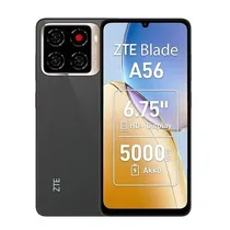 Smartphone ZTE Blade A56 128 Go vue avant et arrière noir