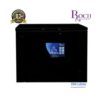 Congélateur coffre ROCH RCF-320-I noir avec vitres coulissantes