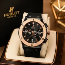 Montre Hublot Genève noire avec bracelet élégant