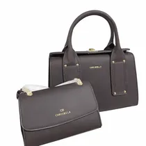Ensemble sac à main femme Chrisbella élégant gris