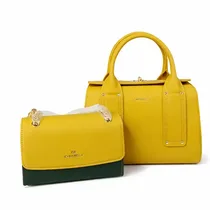 Sac à main cuir synthétique jaune pour femme Chrisbella