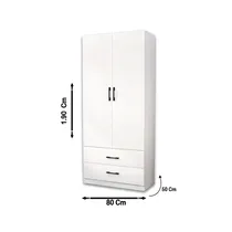Armoire de rangement moderne avec poignées noires en métal