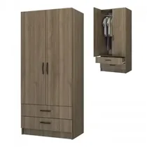 Armoire élégante pour chambre adulte finition noyer
