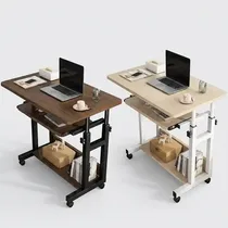 Meuble informatique mobile multifonction avec étagères de rangement
