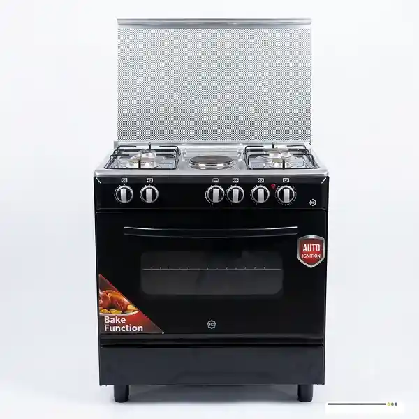 Vue de face de la cuisinière ND 800BB avec four multifonction intégré