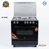 Cuisinière Mixte ND 800BB 50x75 cm | 4 Feux Gaz + Plaque Électrique