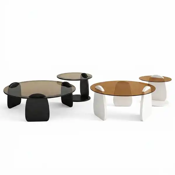 Table centrale et table d'appoint contemporaines pour intérieur raffiné